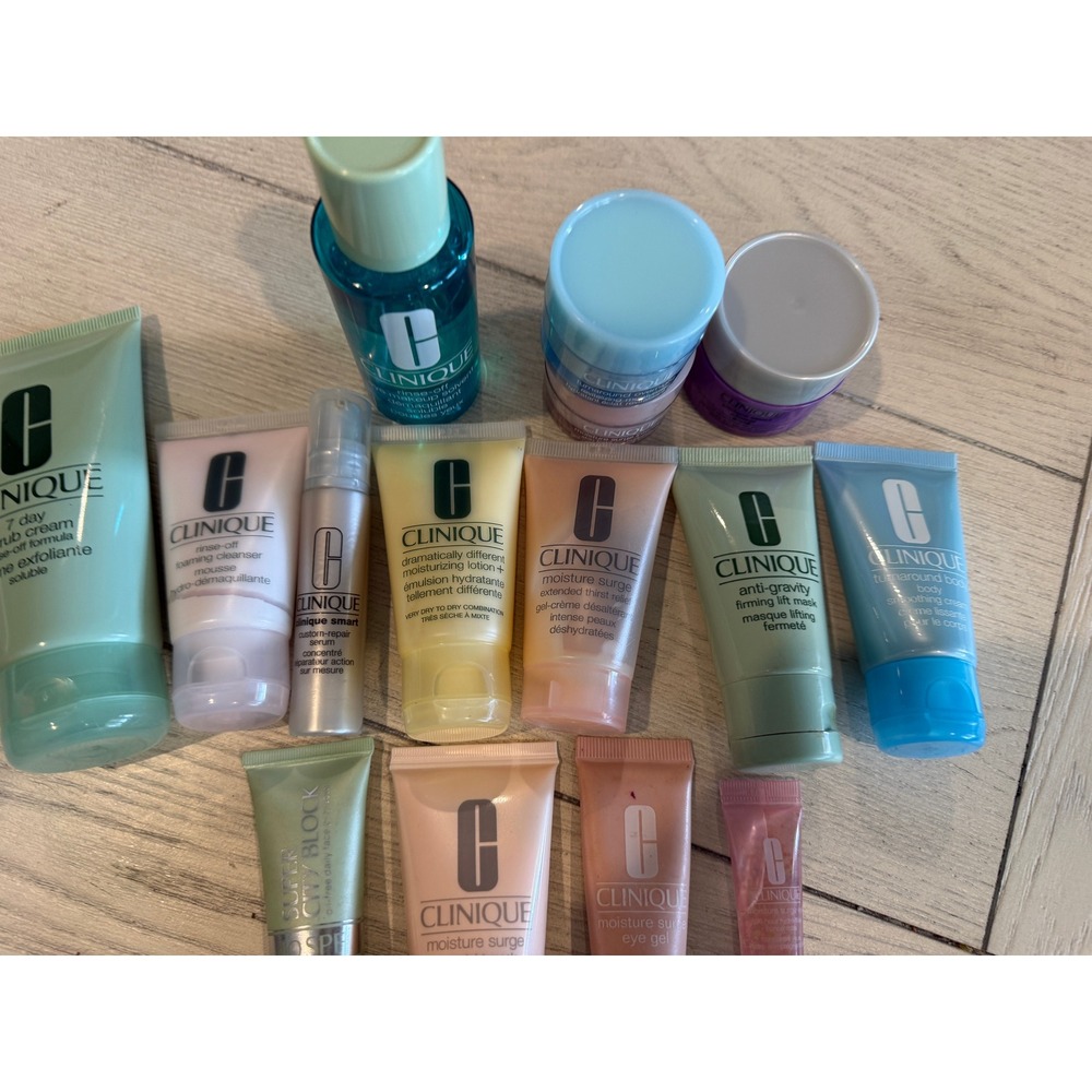 Clinique Skincare Beauty Lot 13pc Moisture Surge Smart DDML Travel Size Set - Picture 2 of 5